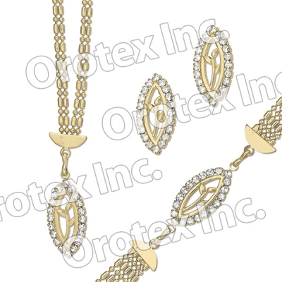 S 003 Gold Layered CZ Set